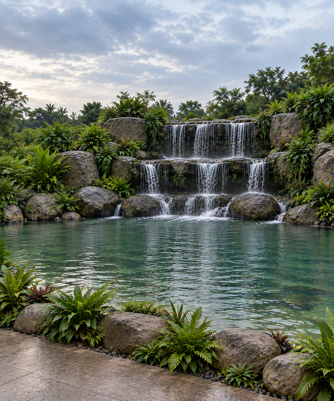 Waterfall design concept for Somenahalli, Kanakapura